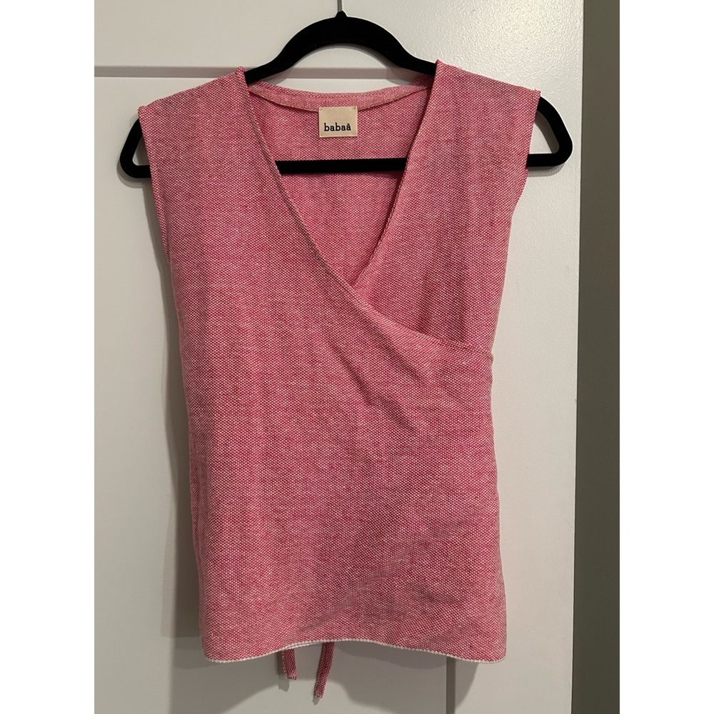 Babaa linen wrap top